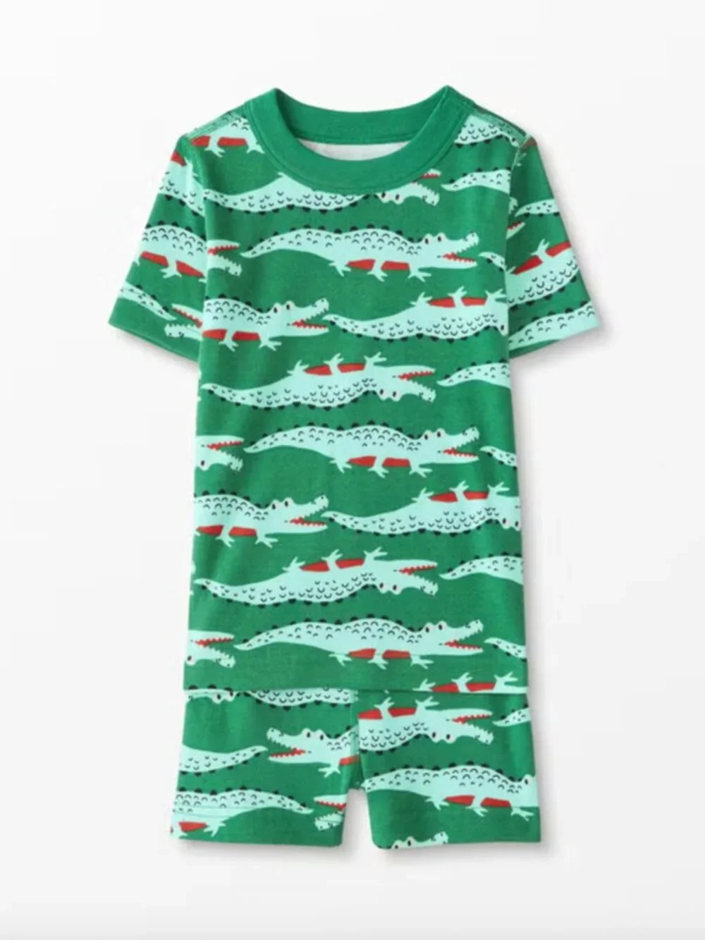 Hanna Andersson HannaJams Short John Pajama Set (Crocodile Smile) - Size 12 150